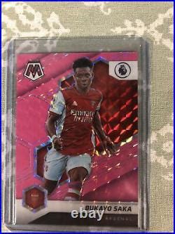 Bukayo Saka Arsenal England Mosaic Epl Soccer Pink Fluorescent