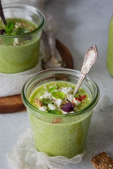 Soupe Froide De Courgette Feta Menthe Basilic Artofit