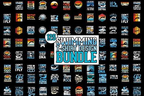 Swimmer Swimming T Shirt Design Bundle Graphic By Tee Expert · Creative