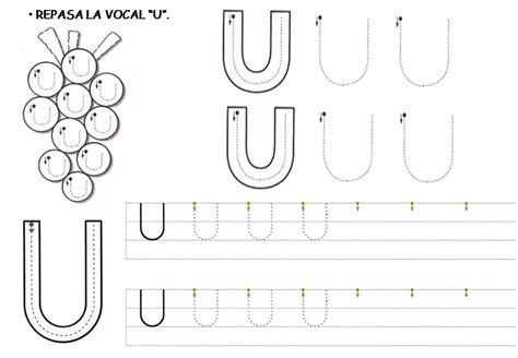 Grafomotricidad Letra U 13 Manualidades A Raudales