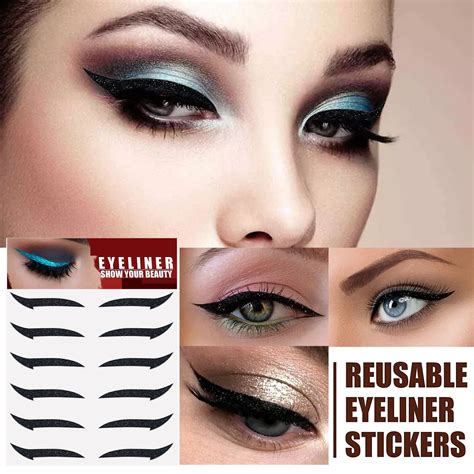 6pairs New Eyeliner Sticker Waterproof Glitter Colors Eyeliner Stickers Buy Eyeliner Stickers