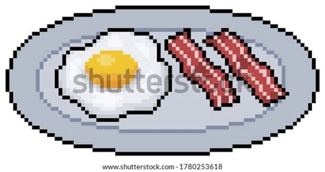 픽셀 아트 에그 베이컨 미국식 아침 스톡 일러스트 1780253618 Shutterstock