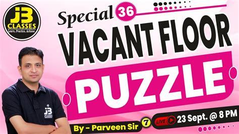 Special Puzzle Series Reasoning By Parveen Sir Vacant Floor