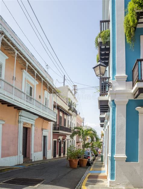 Colorful Houses And Street Of Old San Juan Stock Image Image Of House