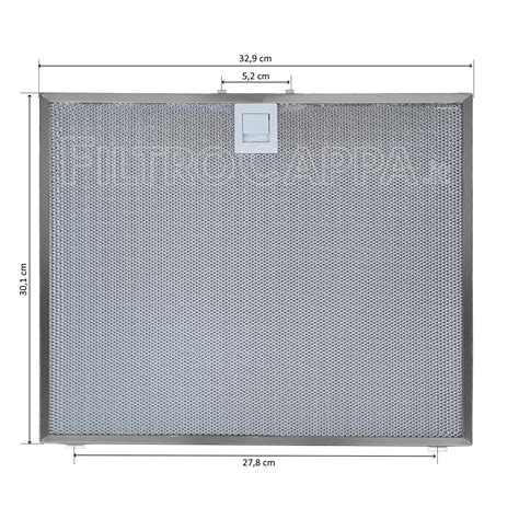 FILTRO METALLICO 32 9 X 30 1 CM PER CAPPA FABER FRANKE SMEG 133 0342 693