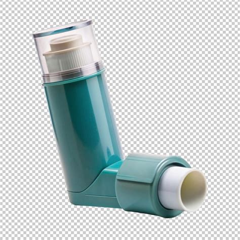 Asthma Portable Meter Dosed Inhaler Isolated Isolated On Transparent