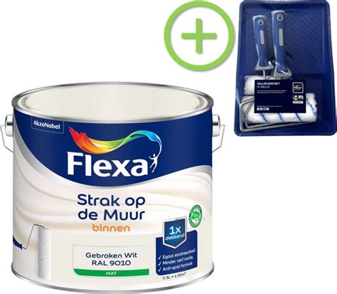 Flexa Strak Op De Muur Muurverf Mat Liter Gebroken Wit Ral