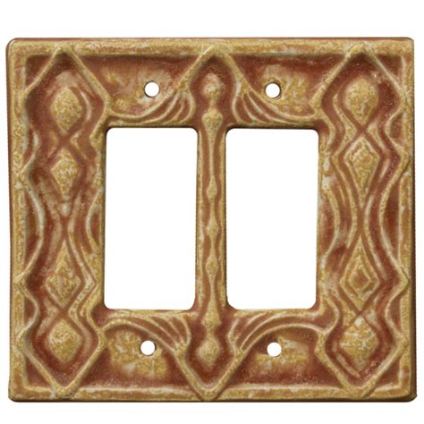 Moroccan Double Rocker Ceramic Gfi Light Switch Cover Outlet Plate