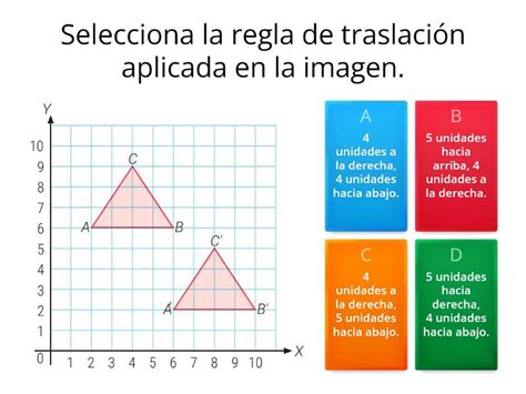 Traslación de figuras en el plano cartesiano Quiz