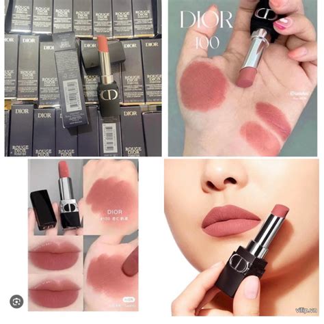 Son Lì Dior Rouge Forever Transfer Proof Lipstick Fullbox New Màu Hồng Nude Shopee