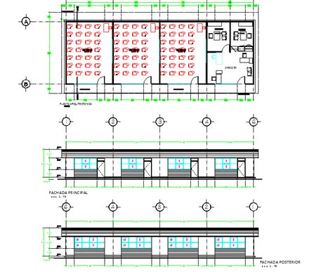 Classroom Module Layout Plan Dwg File Cadbull