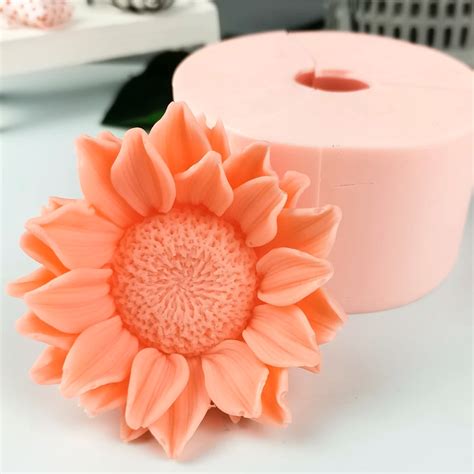 Hc Przy Big Small Sunflower Flower Mold Silicone Decoration Plant