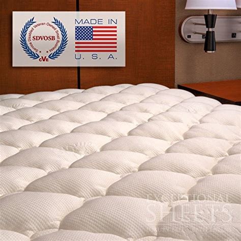 Extra Plush Bamboo Fitted Mattress Topper, Queen - mattress.news