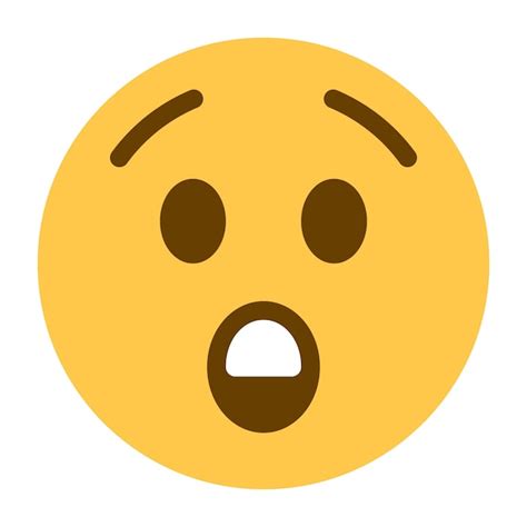 El Icono Del Emoji De La Cara Sorprendida Vector Premium