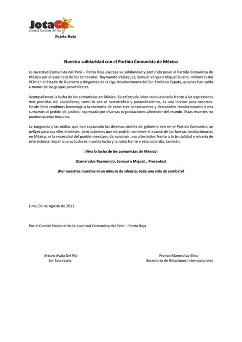 Solidaridad Con El Partido Comunista De M Xico Pdf Descarga Gratuita