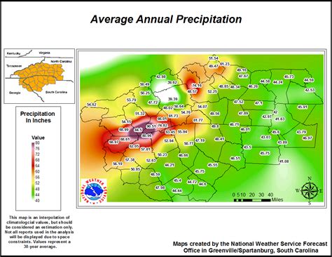 Greenville/Spartanburg Area Detailed Climate Information