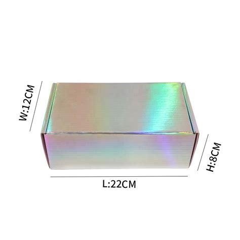 Hot Sales Custom Logo Printing Corrugated Packaging Paper Box Shiny Color Holographic Folding