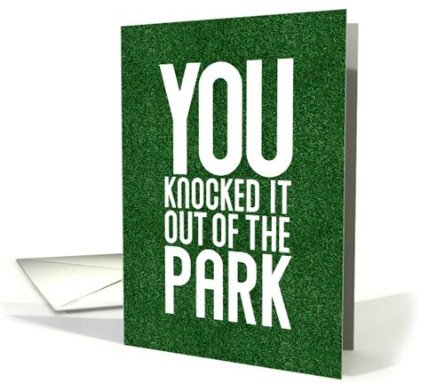 You Knocked It Out Of The Park Baseball Coach Thank You Card 1689944