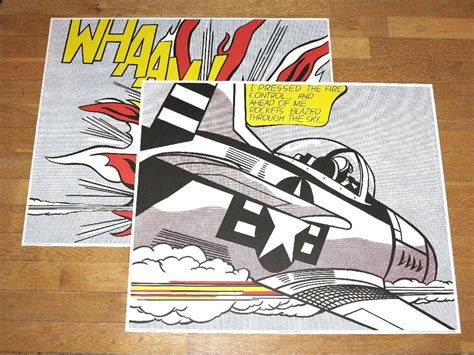 Roy Lichtenstein Poster Set Of Whaam Both Panels Pop Art Poster