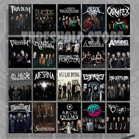 Jual Poster Metal Pack Isi 20pcs Poster Band Metalcore Deathcore