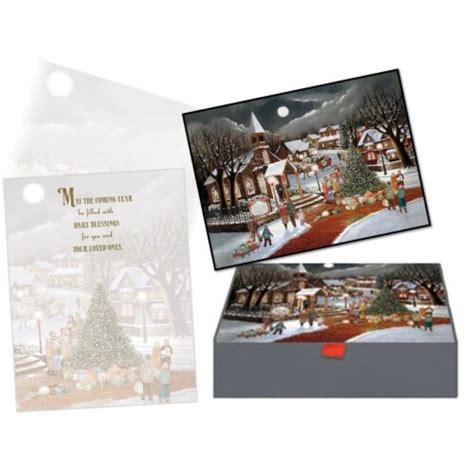 Lpg Greetings Christmas Spirit Glitter Embellished Christmas Cards