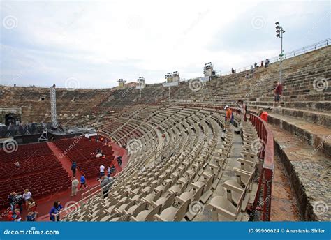 Inside the Arena di Verona editorial stock image. Image of stone - 99966624