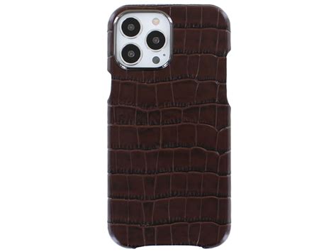 Graffi Croco Case Bruin Leer IPhone 13 Pro Max Hoes