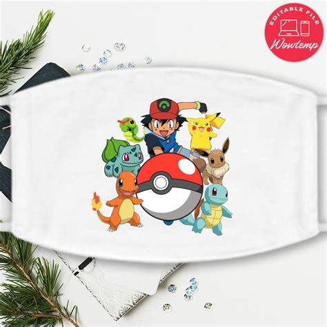 Pokemon Washable Face Mask for your kids | Wowtemp