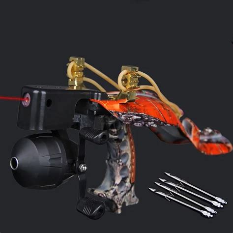 2018 High Quality Laser Slingshot Black Hunting Bow Catapult Fishing