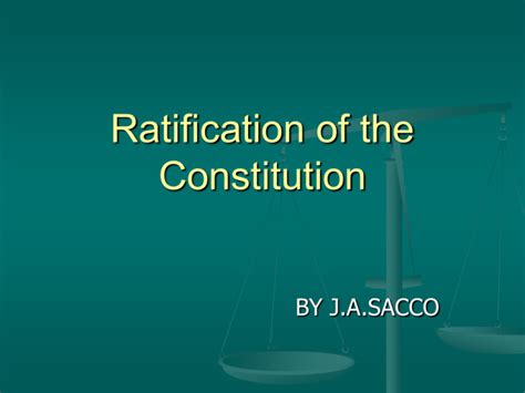 Ratification/Principles of the Constitution