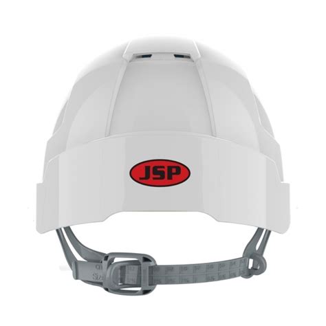 Jsp Ajb Evolite Mid Peak Slip Ratchet Vented Helmet White