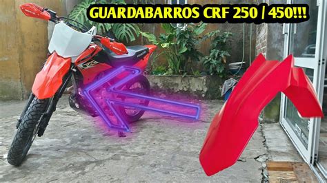 Le Instalo Un GUARDABARRO De HONDA CRF 250 450 Al XR 125 YouTube