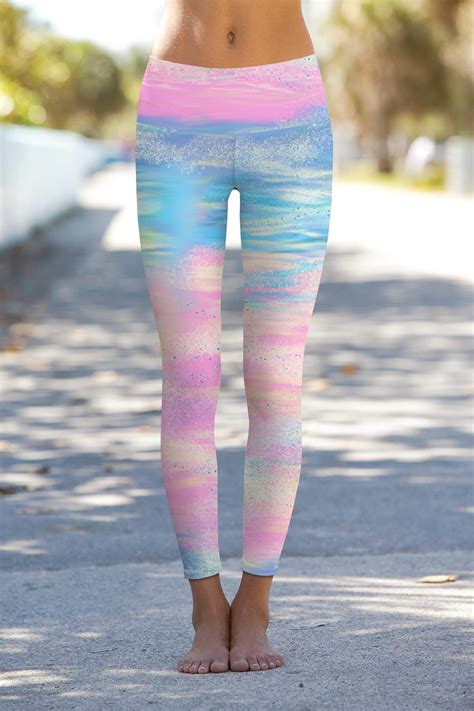 Milkshake Lucy Pink And Blue Tie Dye Printed Leggings Yoga Pants Women Pineapple Clothing