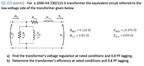 Solved Q Points For A Va V Transformer Chegg