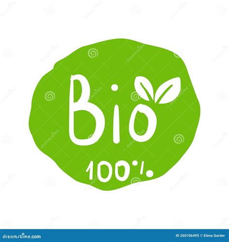 Bio Eco Organic Labels Bio Ecology Vegan Badge Hand Drawn Stock Vector