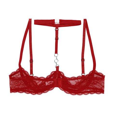 Iefiel Sexy Soutien Gorge Ouvert Femme Lingerie En Floral Brassi Re