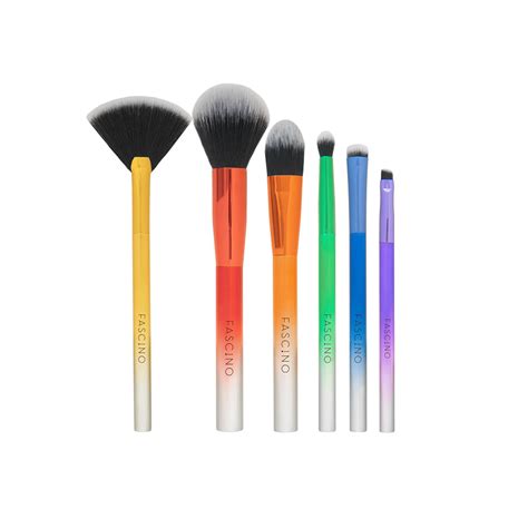 Set De Brochas De Maquillaje Fascino Rainbow X 6 Un Simplicity