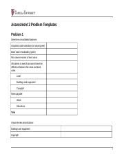 Assessment Tracey Norton Docx Assessment Problem Templates