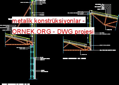 Proje Sitesi metalik konstrüksiyonlar Autocad Projesi