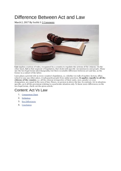 difference  law  act docsity