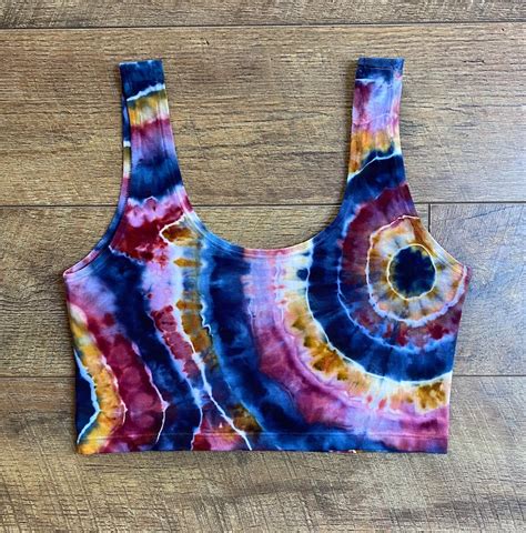 Tie Dye Crop Top Large Etsy