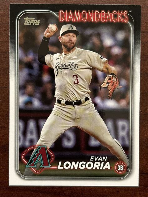 Arizona Diamondbacks Evan Longoria Topps 2024 Card 304 Free Shipping EBay