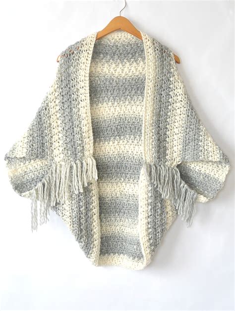 Light Frost Easy Blanket Sweater Crochet Pattern Mama In A Stitch