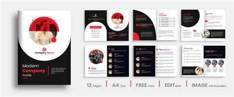 12 Page Modern Company Profile Design 2022 :: Behance