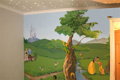 Fresque Murale Dans La Chambre Denfant Dessins Joviaux