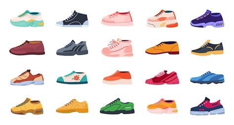 Cartoon Schuhe Moderne Schuhe F R M Nner Und Frauen Sammlung Von Sport