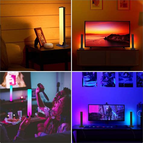 Set 2 Lampi Led Smart RGB Lumina Ambientala Sincronizare Sonora Joc