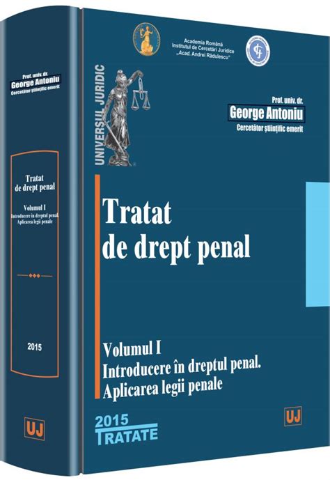 Tratat De Drept Penal Vol 1 Introducere In Dreptul Penal PDF Autor