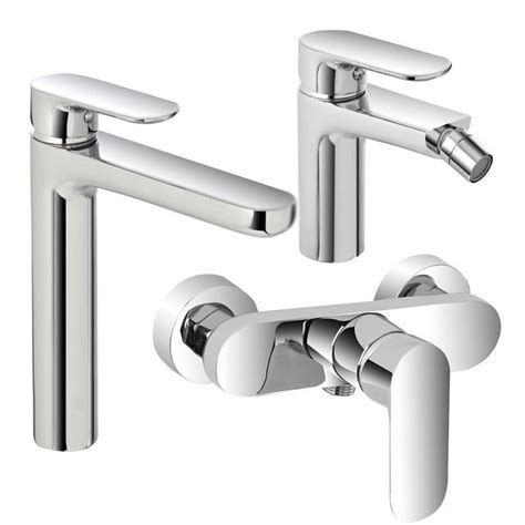 Set Miscelatori Lavabo Bidet E Vasca Nobili Italia In Ottone Cromo