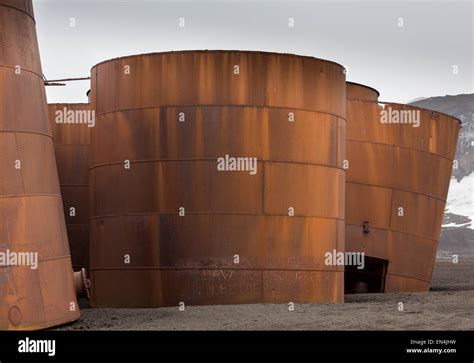 Disused Oil Tanks At Whalers Bay Deception Island South Shetland